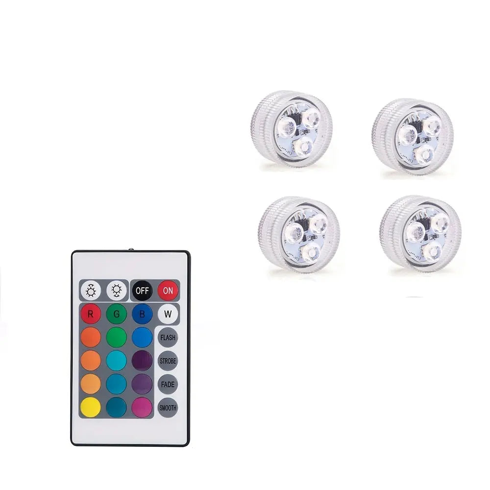 Mini LED Tea Lights with Remote Decorative Submersible Lamps