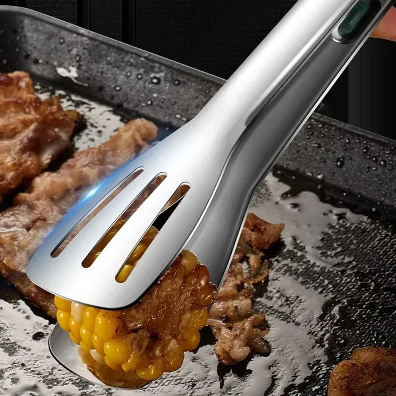 Stainless Steel Kitchen Tongs – Heat Resistant BBQ & Food Clip Tool