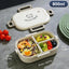 WORTHBUY 800ML Lunch Box Removable 3 Compartment Microwave Bento Box