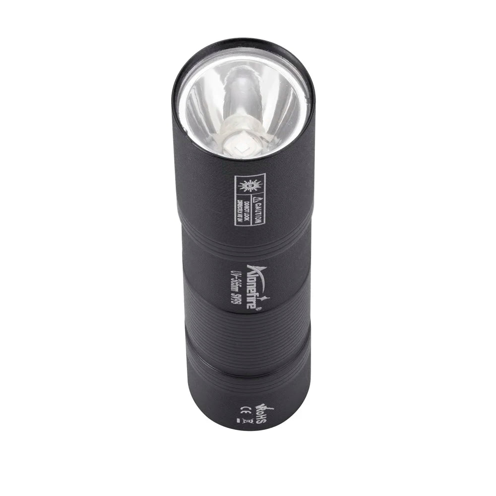 365nm UV Flashlight USB Rechargeable Detection Torch