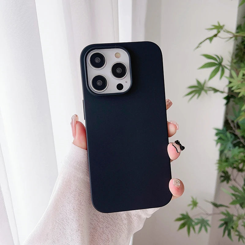 Candy Color Silicone Case for iPhone 11 12 13 14 15 16 Pro Max
