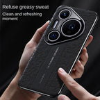 Embossed Leather Case for Huawei Pura 80 70 Ultra Pro & P60 Cover