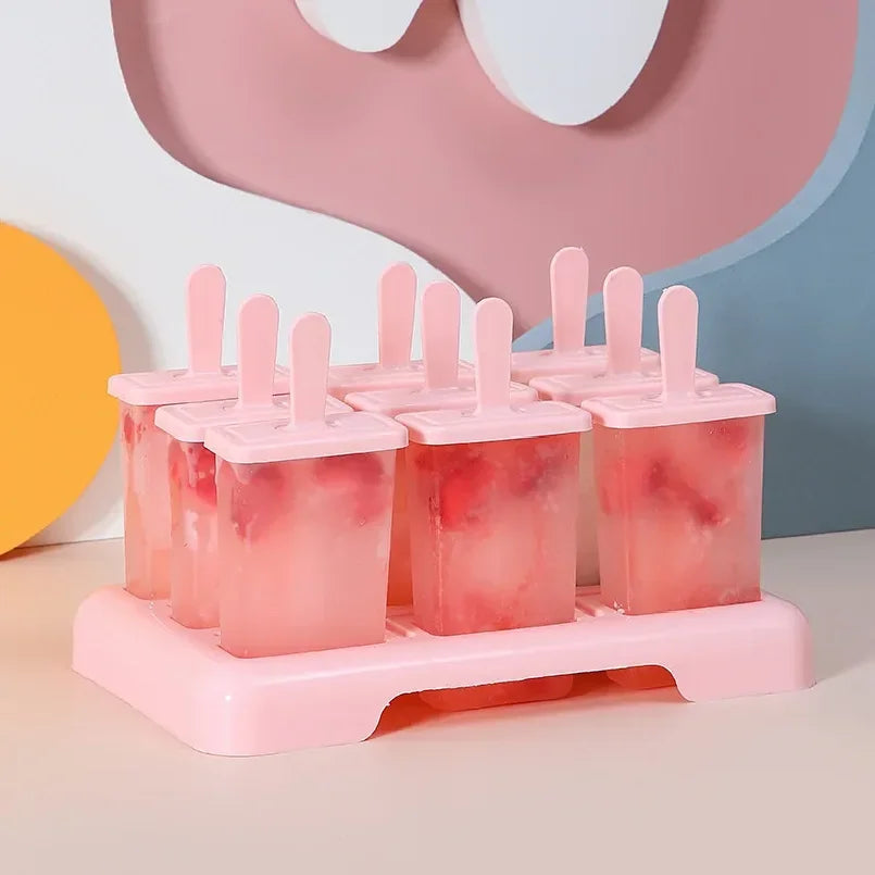 Ice Cream Popsicle Mold – Silicone Ice Cube Tray for Homemade Frozen Treats