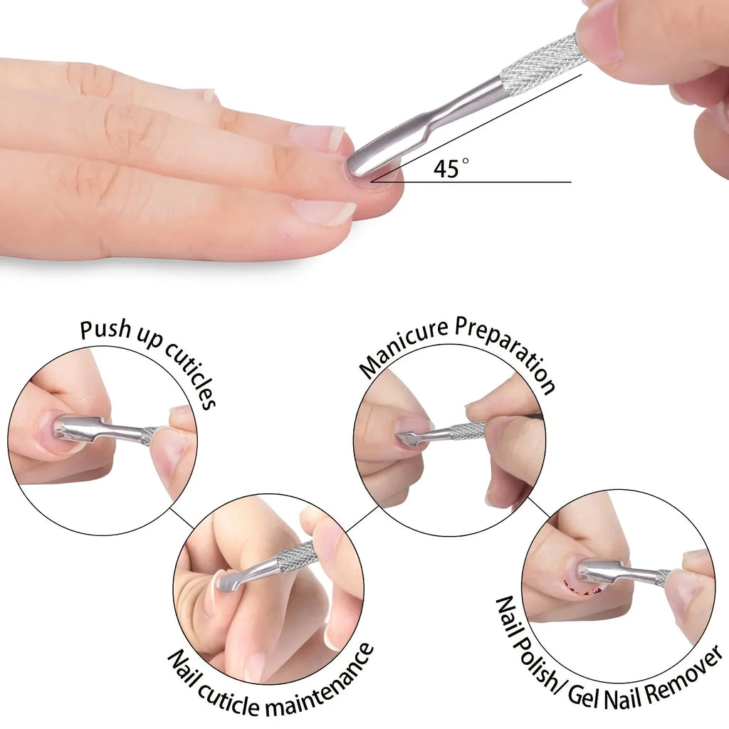 Stainless Steel Manicure Pedicure Tool Set Nail Cuticle Trimmer Kit