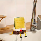 Kitchen Sink Drainage Rack Wall-Mounted Sponge & Brush Holder