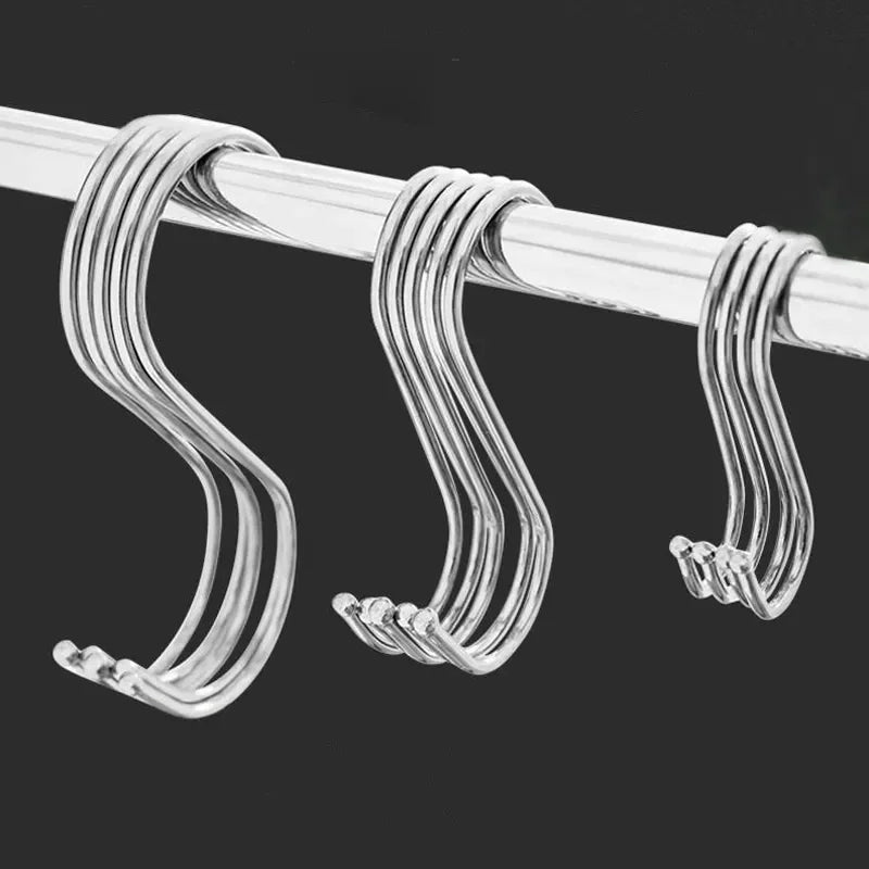 Stainless Steel S Hooks Kitchen Organizer