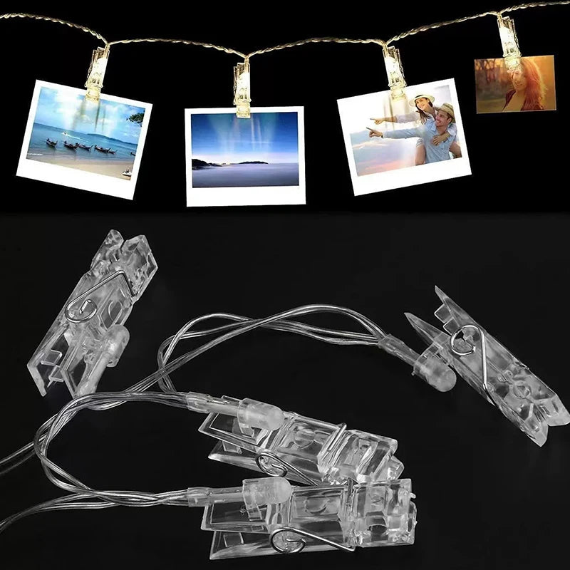 Photo Clip Fairy String Lights Warm LED Garland Lights Secondary image
