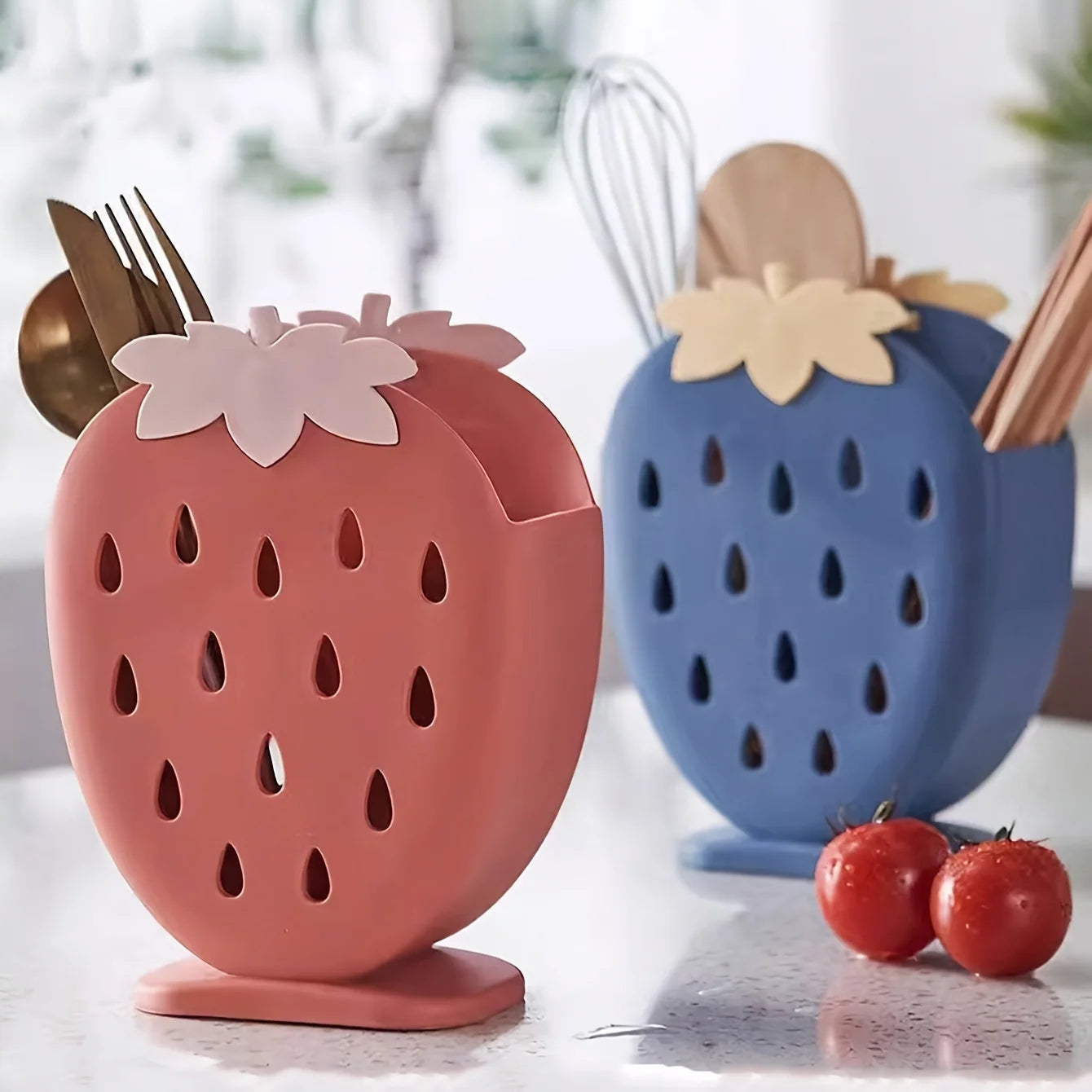 Strawberry Cutlery Holder Utensil Storage Rack Secondary image
