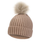 Big Pompom Baby Winter Hat Cute Knitted Beanie for Newborns