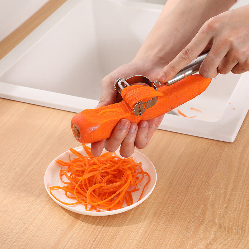 Stainless Steel Vegetable Peeler & Julienne Slicer – Potato & Carrot Grater Tool