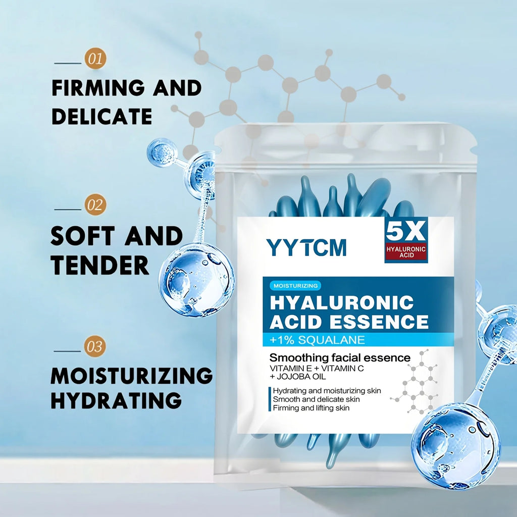 Hyaluronic Acid Deep Moisturizing Capsule Essence, Deep Moisturizing and Brightening Skin Essence (0.4g X 30 Capsules)/Bag - 1 B