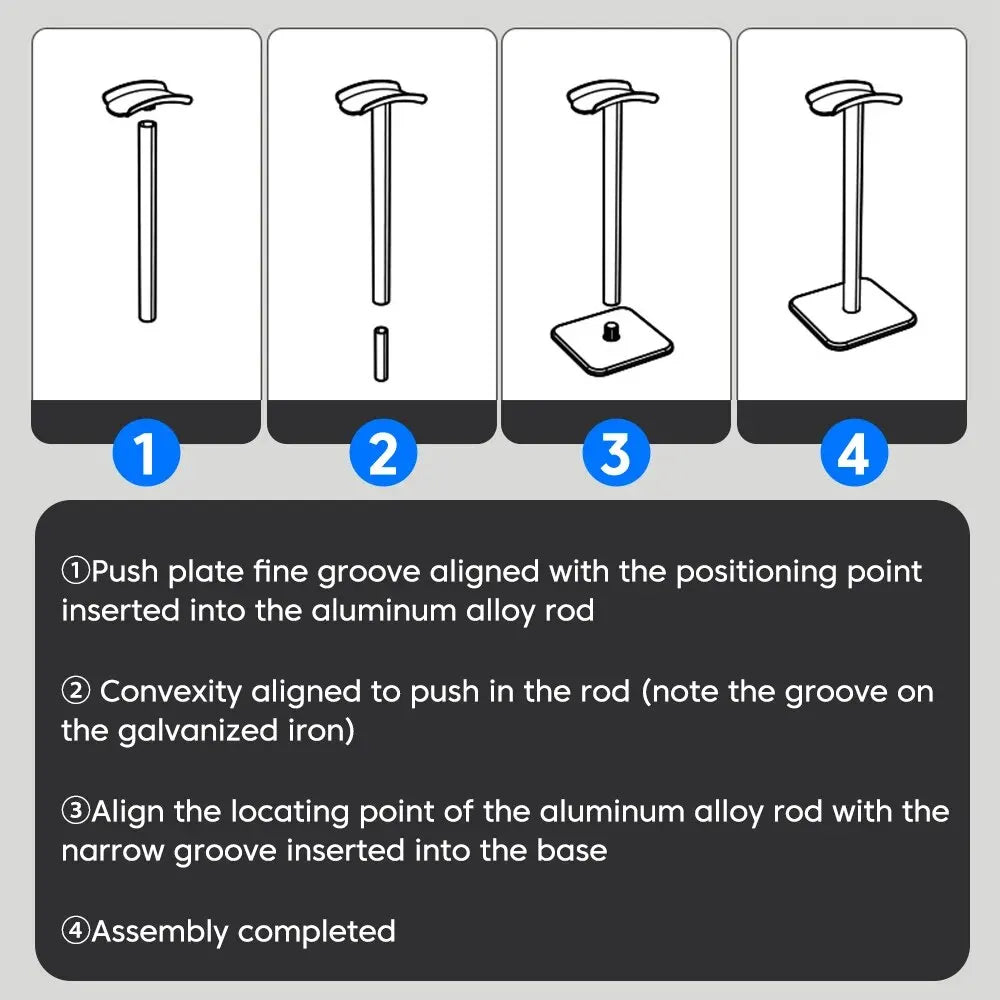 Aluminium Headphone Stand Desktop Headset Holder for Gaming Headphones