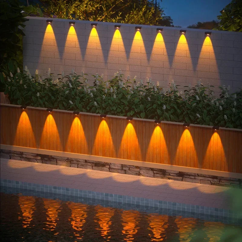Waterproof Solar Wall Lights for Garden, Fence & Pathway Decor