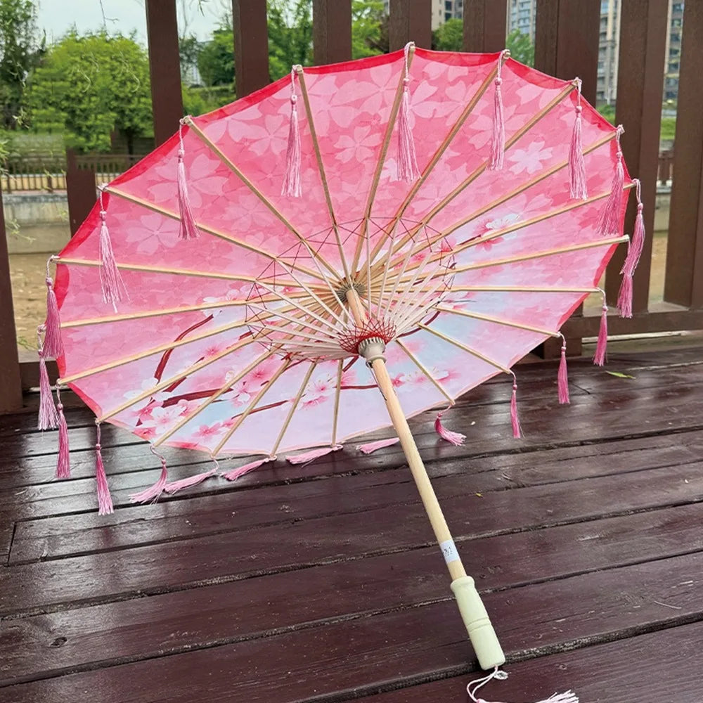 Buy 70cm Chinese Silk Tassel Umbrella