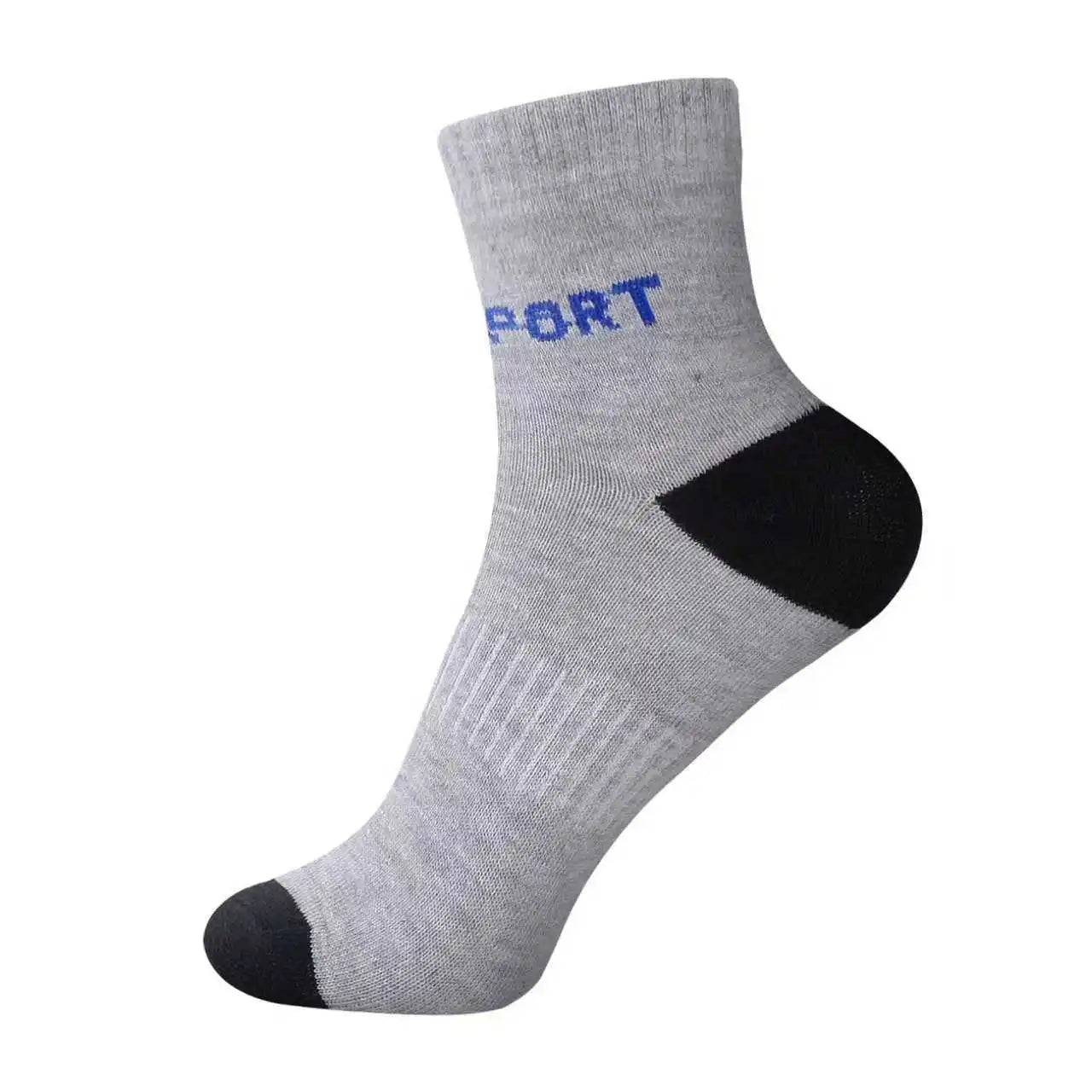 5 Pairs Men Cotton Sports Crew Socks Breathable Soft Summer