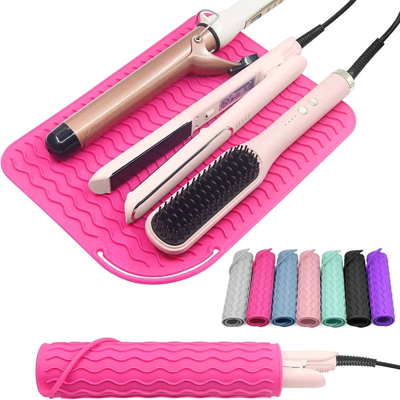 Plus Size Silicone Heat Resistant Mat for Flat Iron Curling Hair Tools Secondary image