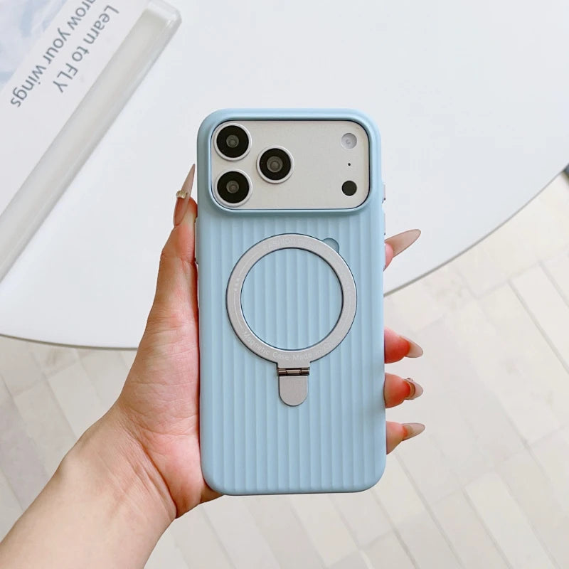 MagSafe Corrugated PC Case for iPhone 17 16 15 14 13 12  Pro Max