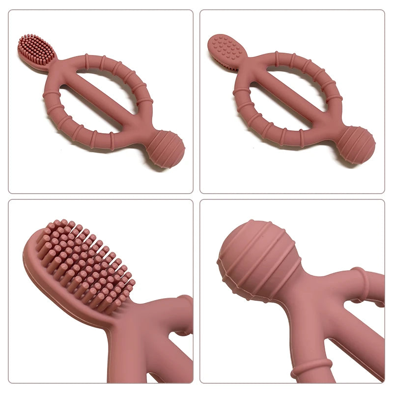 Baby Silicone Teether & Training Toothbrush BPA Free