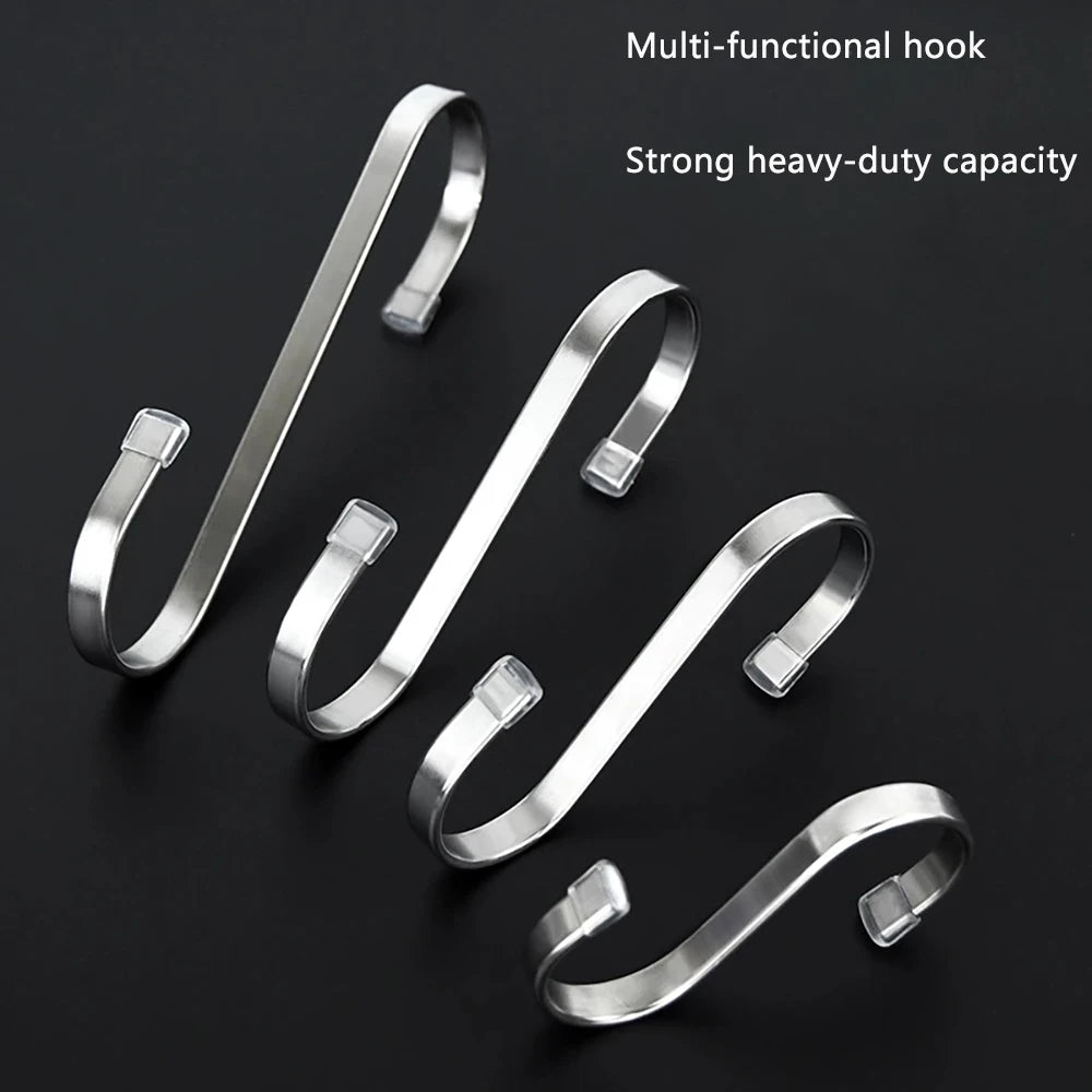 4Pcs Stainless Steel S Hooks Heavy Duty Kitchen Hanging Hooks
