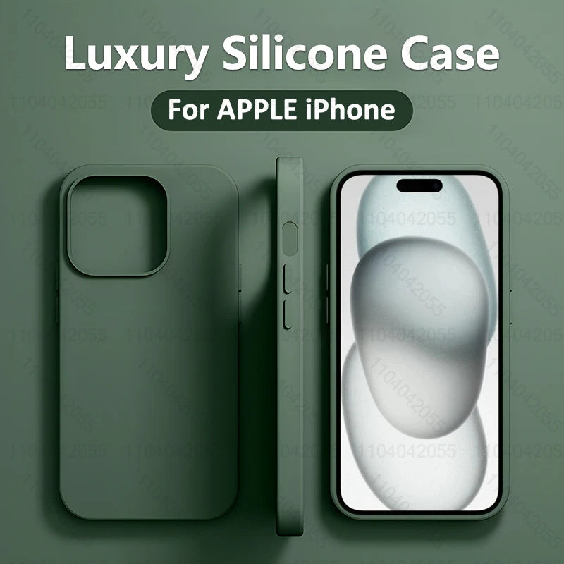 Luxury Liquid Silicone Shockproof Case for iPhone 11-16 Pro Max Main image