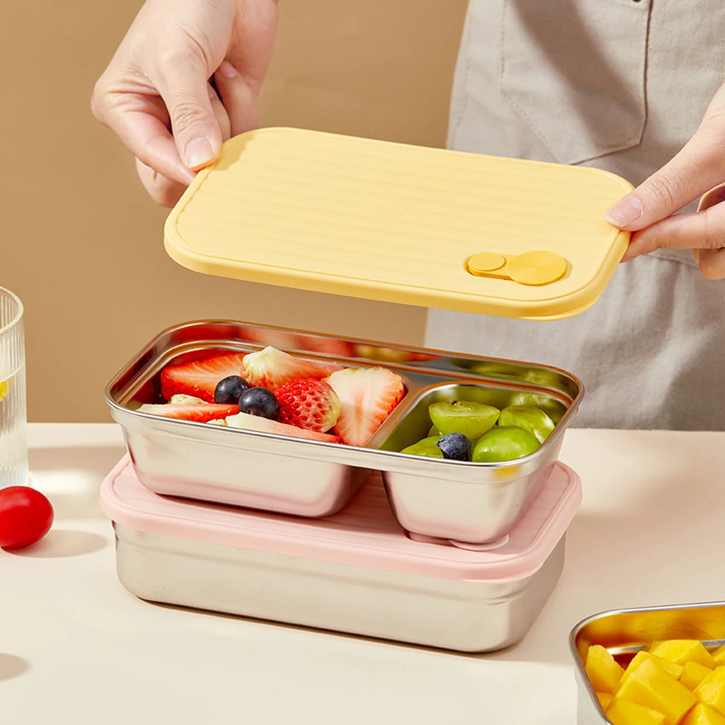 WORTHBUY 304 Stainless Steel Lunch Box Leakproof Stackable Food Container