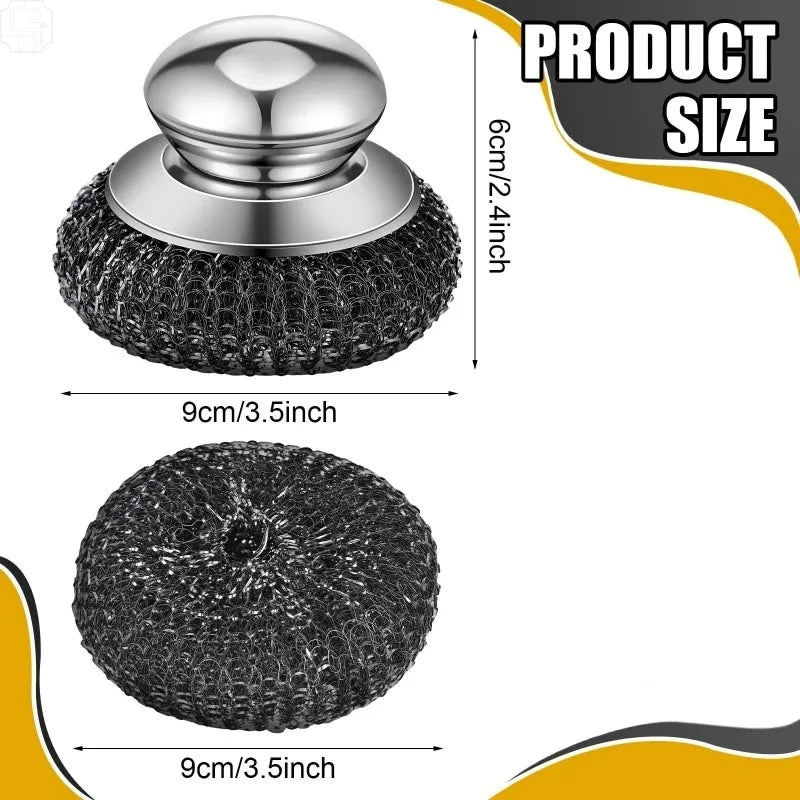 Stainless Steel Pot Brush Heavy-Duty Dish Scrubber