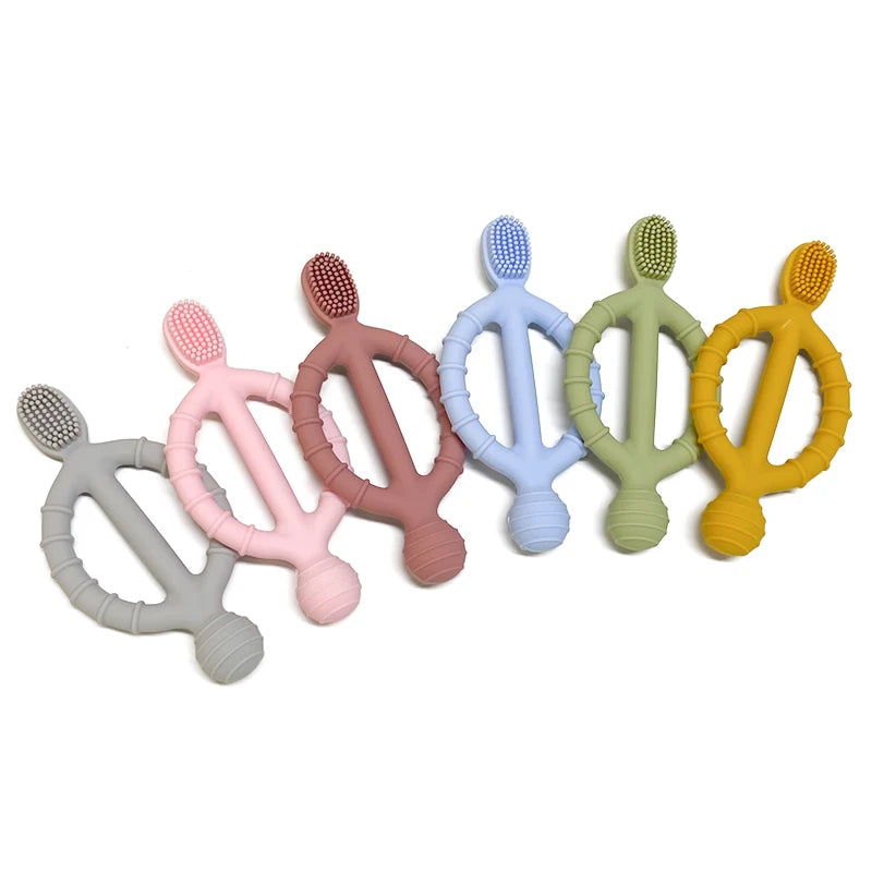 Baby Silicone Teether & Training Toothbrush BPA Free