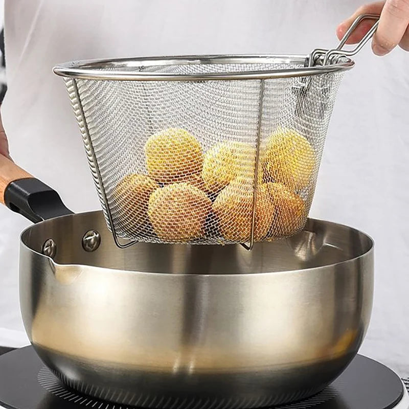 Stainless Steel Fry Basket Deep Fry Strainer