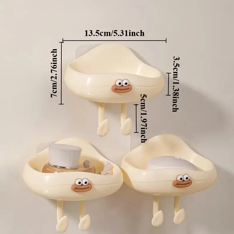 Cloud Soap Box Wall Mounted – Cute Cartoon Drain Soap Holder with Hook