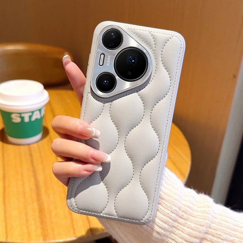 Leather Grain Lens Protection Case for Huawei Pura 80 & Mate 70 60 Pro