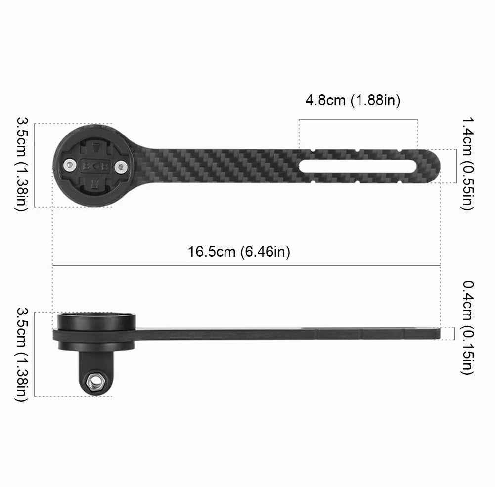 Carbon Fiber Bike Computer Mount GPS Speedometer Handlebar Bracket