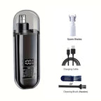 2-in-1 Electric Ear and Nose Hair Trimmer Painless Eyebrow Clipper Men