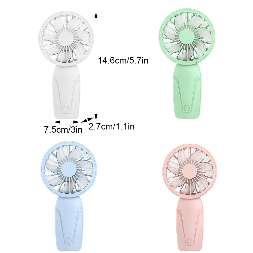 Portable Mini Pocket Fan USB Rechargeable Cute Handheld Fan