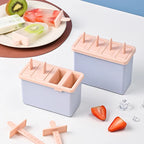 Food Grade Silicone Ice Cream Mold with Lid – BPA Free Popsicle Maker Kit