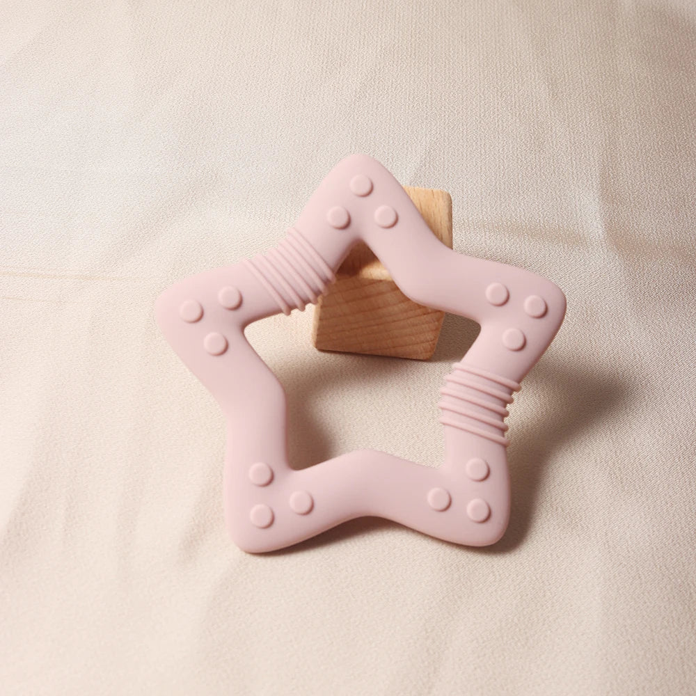 Star & Heart Silicone Baby Teether Food Grade Toy