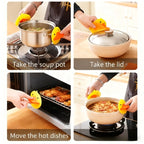 Silicone Duck Oven Mitts – Heat Resistant BBQ & Pot Holder Gloves (2PCS)