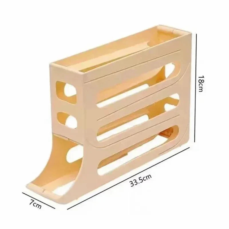 4 Layer Rolling Egg Dispenser Fridge Organizer