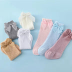 Baby Girl Lace Knee Socks Cotton Bow Socks 0-24 Months