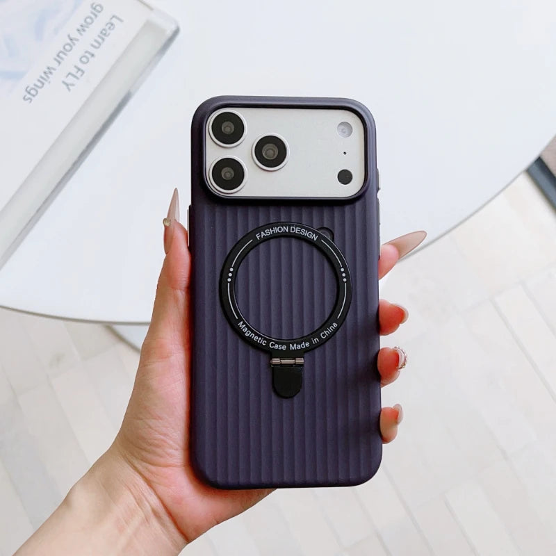 MagSafe Corrugated PC Case for iPhone 17 16 15 14 13 12  Pro Max