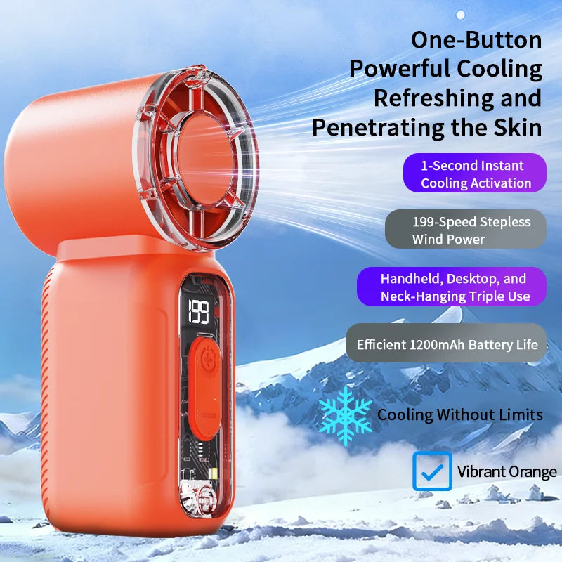 Mini Rechargeable Handheld Fan UK High-Speed Quiet Cooling Fan