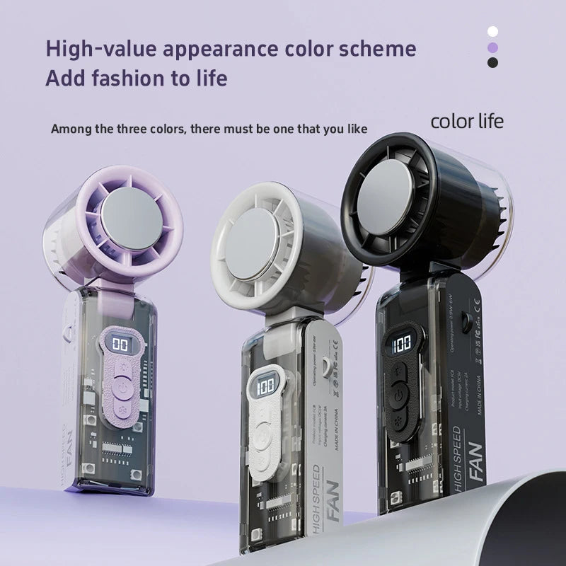 High-Speed Folding Fan UK USB Rechargeable Portable Mini Fan