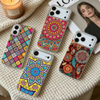 Indian Mandala Silicone Soft Case for iPhone 17 16 15 14 Pro Max Cover