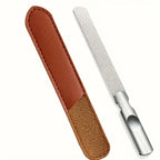 Double Sided Stainless Steel Nail File Reusable Manicure Tool Kit