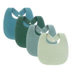 4PCS Muslin Baby Bibs Soft Cotton Burp Cloth Set for Newborns