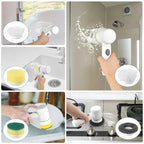 Cordless Electric Spin Scrubber 5 Brush Heads