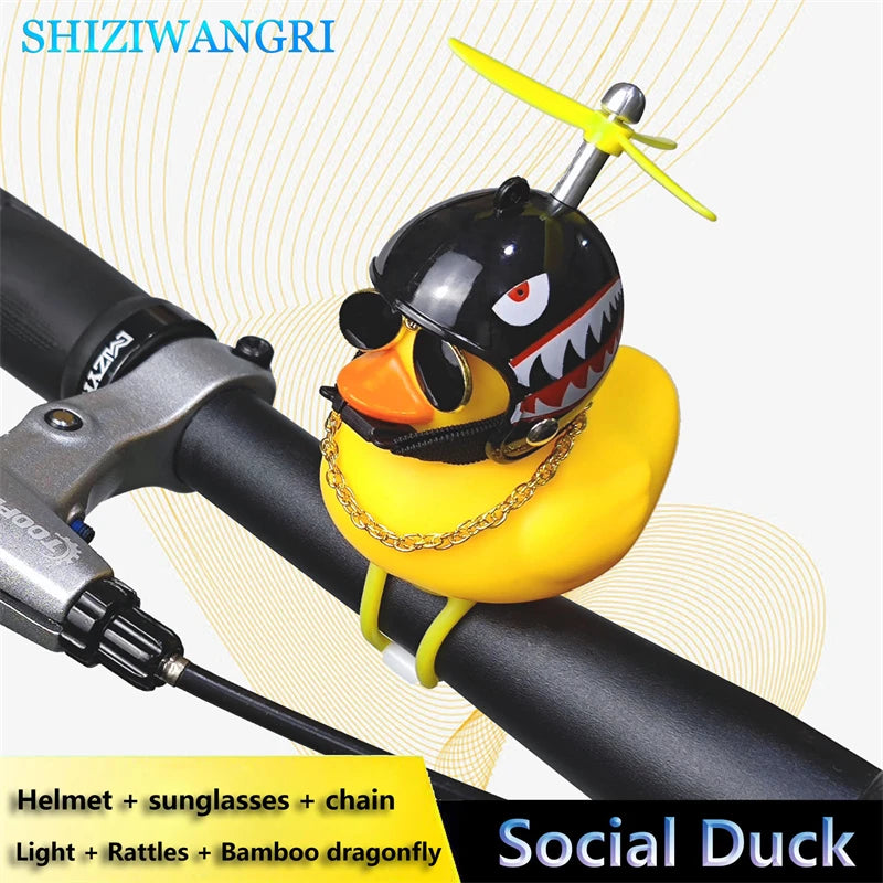 Cartoon Yellow Duck Bike Bell LED Helmet Duck Bicycle Accessory Secondary image
