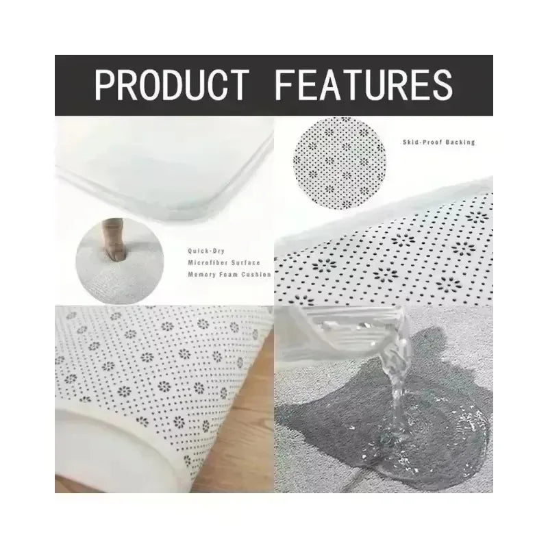 Soft Kitchen Carpet Floor Mat Living Room, Bedroom & Bathroom Rug