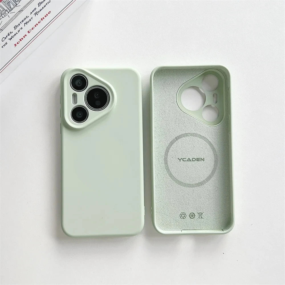 Luxury MagSafe Liquid Silicone Case for Huawei Pura 80 Pro & 80 Ultra