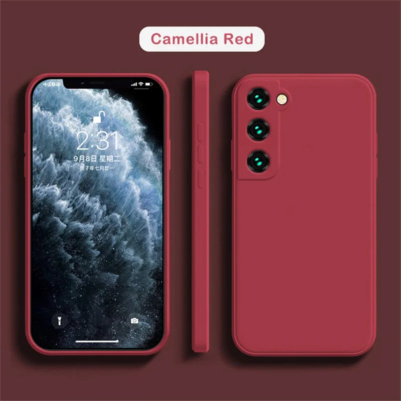 Luxury Liquid Silicone Case for Samsung Galaxy S20 S21 S22 S23 S24 S25