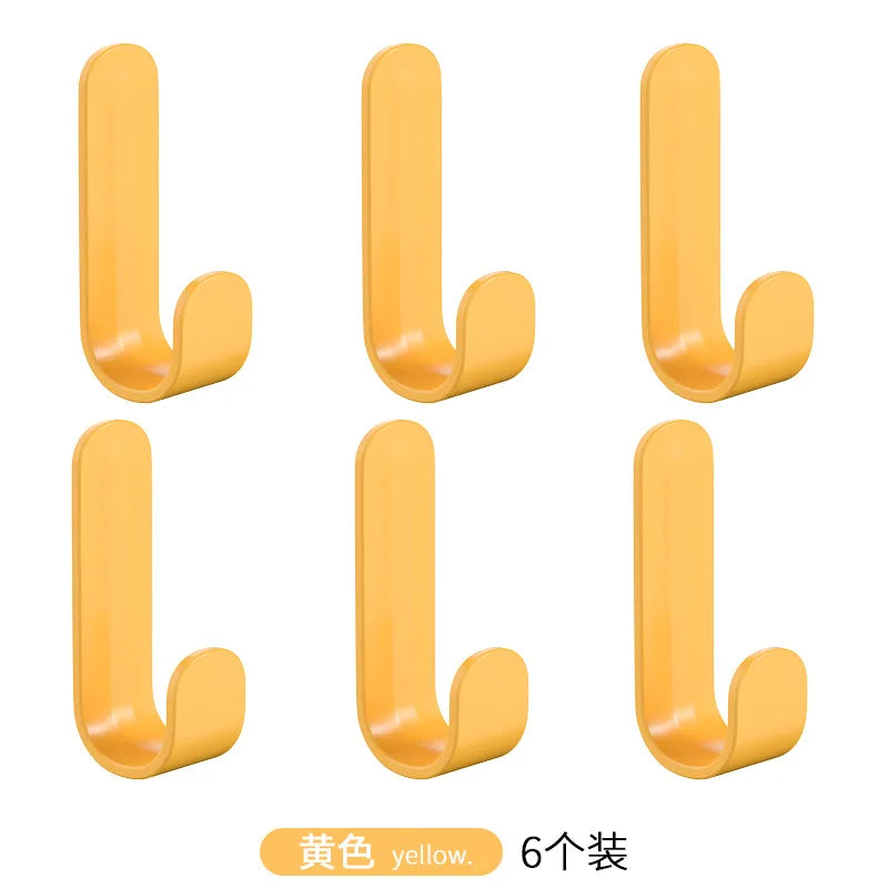 J-Shaped Adhesive Wall Hook No-Drill Coat & Kitchen Hook